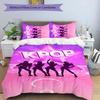 KPOP 3pcs Bedding Set Duvet Cover Closure Includes 1 Duvet Cover & 2 Pillowcases for All Seasons Bedroom Home Dorm Decor