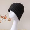 Custom Logo Design Cashmere Winter Beanie Hat Women Knit Thermal Classic 2x2 Rib Knit Pure Cashmere Beanie Cap