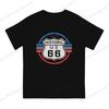 Historic Route 66 Pure Cotton Printing Unisexs Tshirt Street Cool Tshirts Funny Tops
