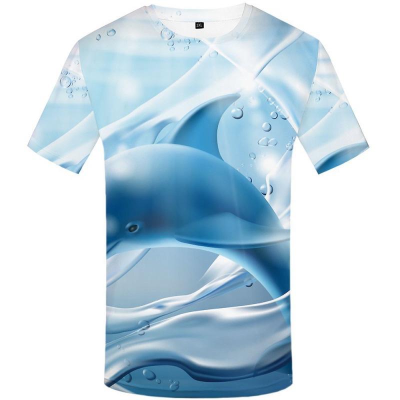 3D Digital Printing T-Shirt Teen Men's Short Sleeve Top Versatile Breathable