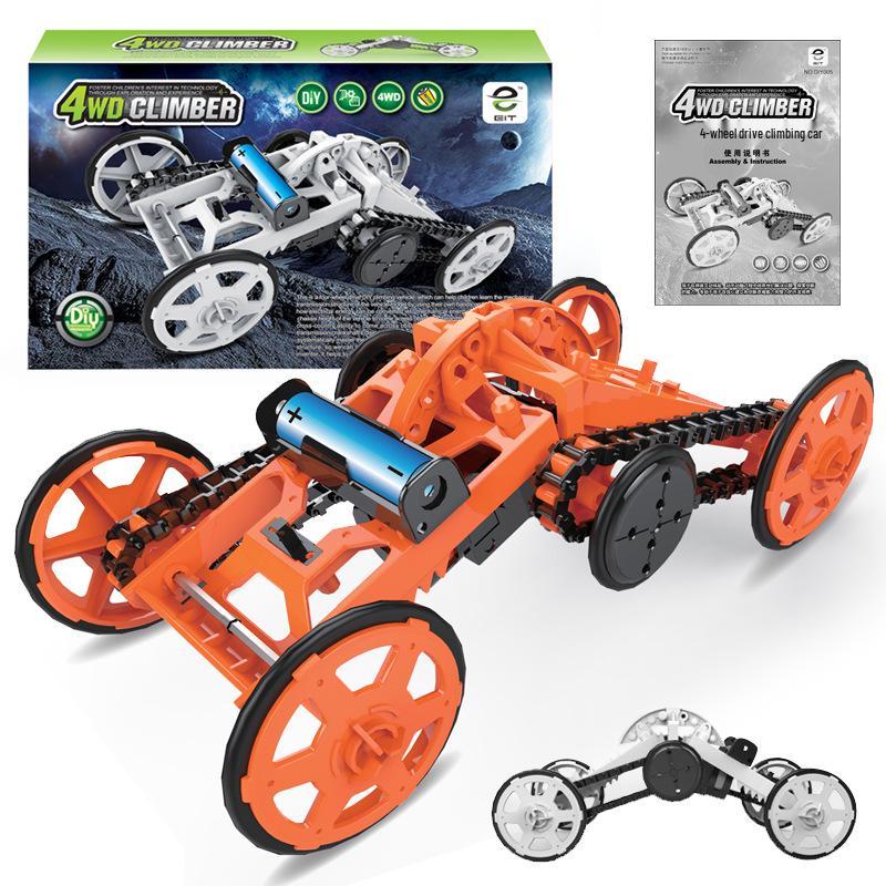 Subo DIY005 Self-Assembly Electric 4WD Climbing Car Model Toy Manual Assembly Car - White