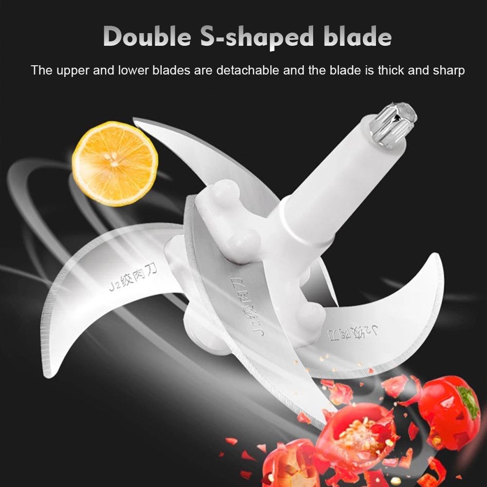 Elektrický mlýnek na zeleninu, plně automatický drtič pro domácnost, kuchyňský kuchyňský robot