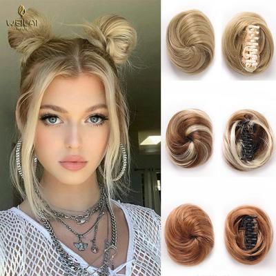 Ladies Wear Clip-On Hair To Groom Their Hair Every Day. Natural Synthetic Hair