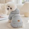 Plush Dog Hiking Jacket Windproof Dog Bodysuit Fashion Dog Vest Coat  for Small Medium Dog