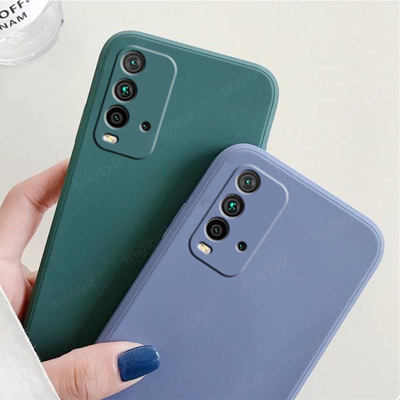 For Cover Xiaomi Redmi 9T Case Redmi 9T Capas Liquid Silicone Shockproof Phone Back Bumper TPU Soft Case Redmi 9T Fundas 6.53"