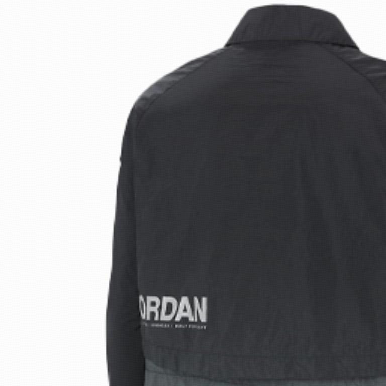 Jordan Logo Print Multi-Pocket Long Sleeve Jacket Women Jacket Black CU6320-010