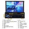 1 Din Autoradio Stereo 7" HD Automatisch versenkbarer Touchscreen Monitor MP5 SD FM USB-Player Audio Bluetooth