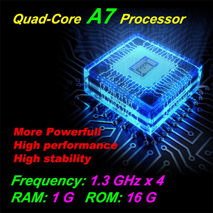 7"  Wifi 1080P 2Din  Quad-Core Android 8.1 System  Phonelink Gps Bluetooth Fm Dab Mp5 Player With 8Led Rear Camera