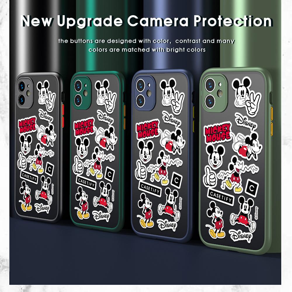 

Чехол для телефона с милой мультяшной мышью, матовый прозрачный жесткий корпус для iPhone