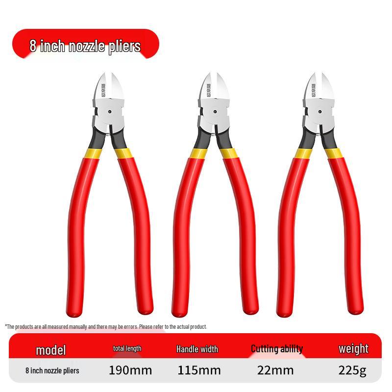 Industrial Grade Angled Cutters: High Hardness Offset Thin Jaw Pliers for Electricians and Electronic Models
