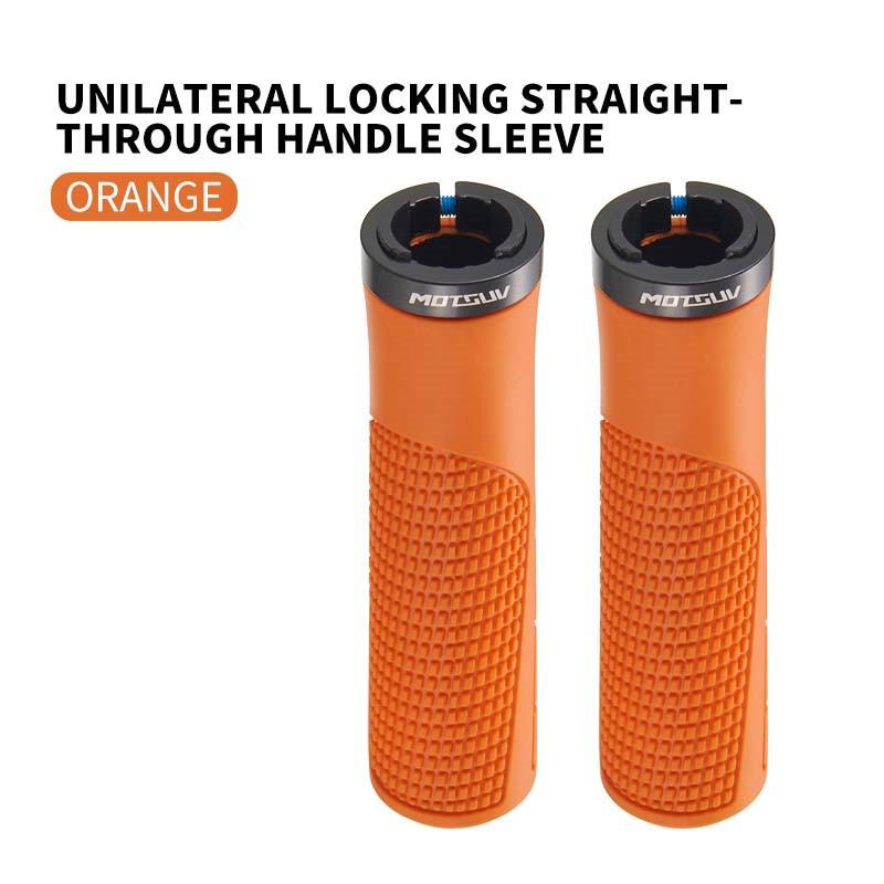 Single Lock‑On TPR Rubber Bike Handlebar Grips, Anti‑Slip Shock‑Absorbing Cycling Grips for Mountain, Fixed Gear & Folding Bikes