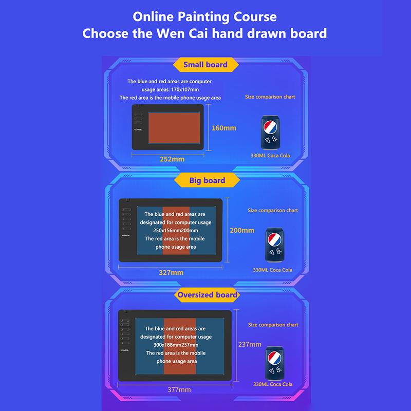 Grafik-Zeichentablett, digitales Stiftpad, Schreib- und Zeichenbrett für Android-Telefon, Windows, Mac-Laptop zum Malen und Entwerfen von Kursen