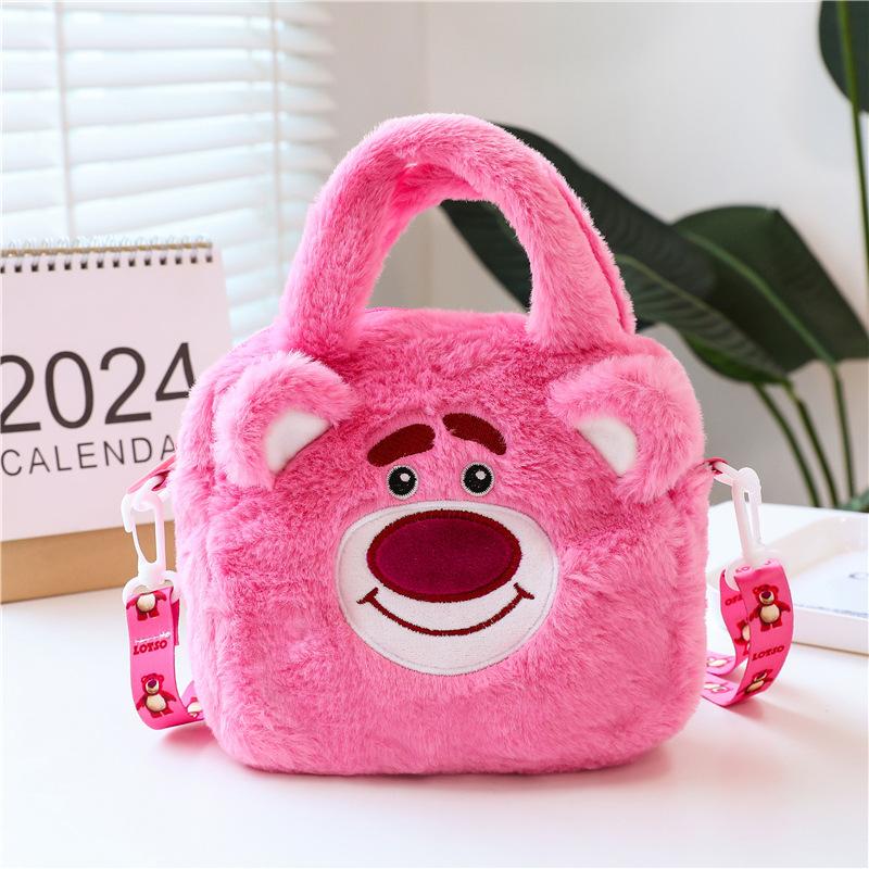 Plush portable small bag female cute soft cute girl heart small satchel new lazy wind messenger bag