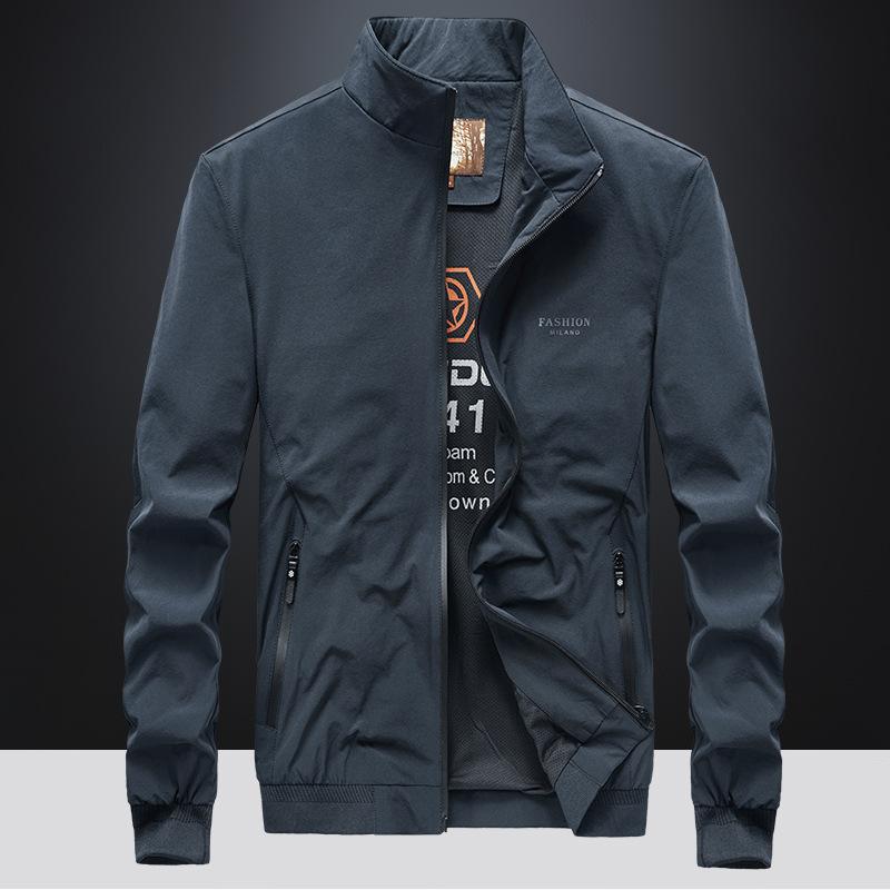 Autumn Fit Sports Ordinary Zipper Daily Youth Zipper Digging Bag Hoodless Jacket