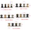 10pcs Copper Pacifier Nail Luggage Leather Metal Craft Screw Nail Rivets Buttons Screwback Round Head Studs Hardware Accessories