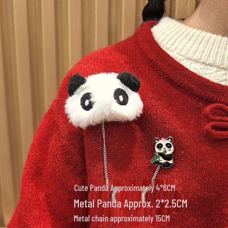Adorable Red Panda Brooch: Cute Plush Backpack Pin for Students, Couples & Women - Perfect Birthday Gift