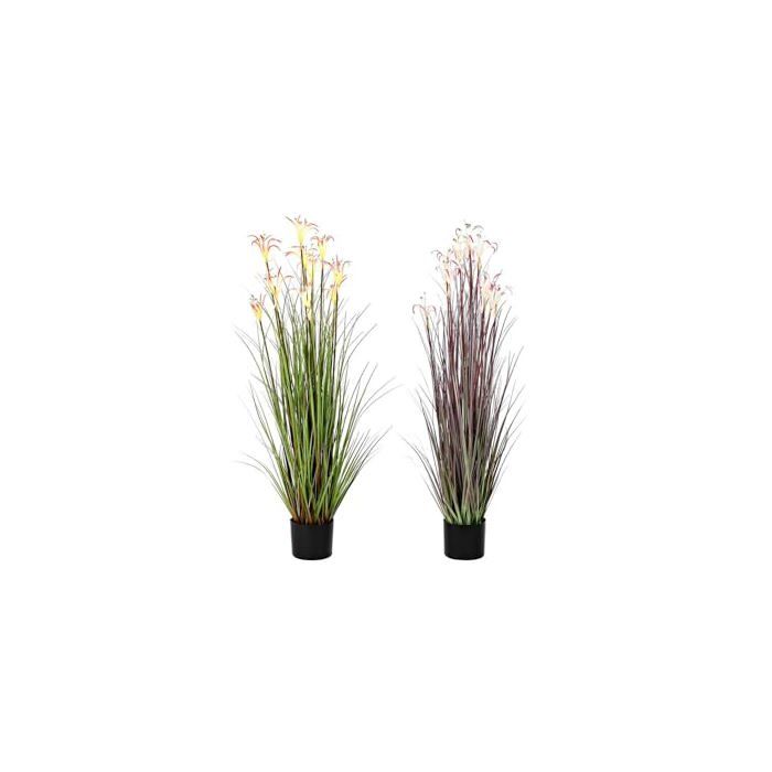 Artificial Decorative Plant - DKD Home Decor - Metal - Orange - Green - Bordeaux - PVC - 35x35x114 Cm - 2 Units