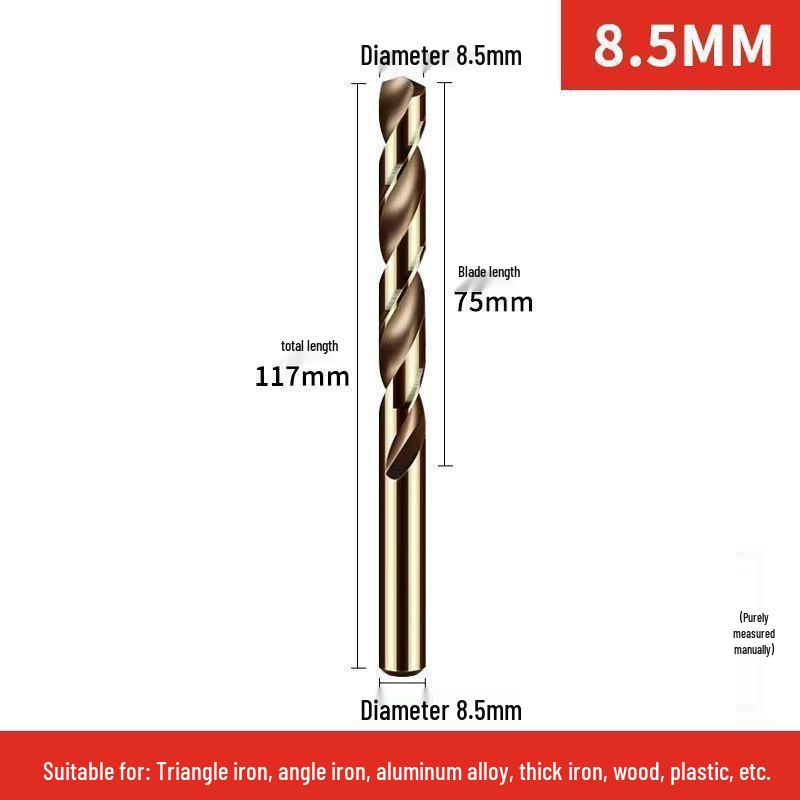 Cobalt Stainless Steel Twist Drill Bit Set for Metal, Aluminum, and Angle Iron
