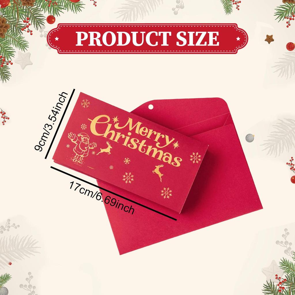 Christmas Moneys Gift Envelope 6 Slots Money Holders for Holiday