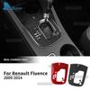 Real Soft Carbon Fiber Trim Sticker LHD For Renault Fluence 2009 2010 2011 2012 2013 2014  Automatic Car Gear Shift Panel Panel