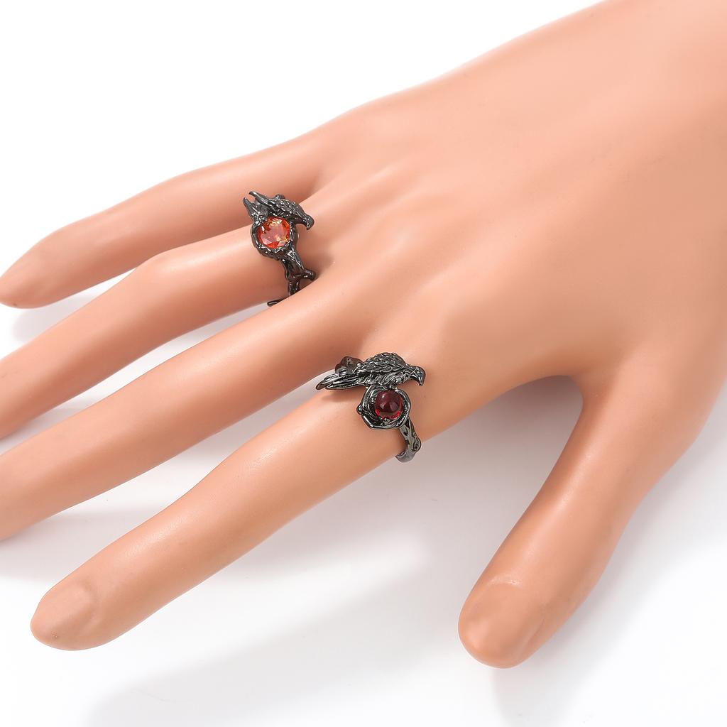 Game Love And Deepspace Sylus Brooch Cosplay Ruby Necklace Black Crow Badge Pendant Corsage Pin Jewelry Backpack Badge Accessory