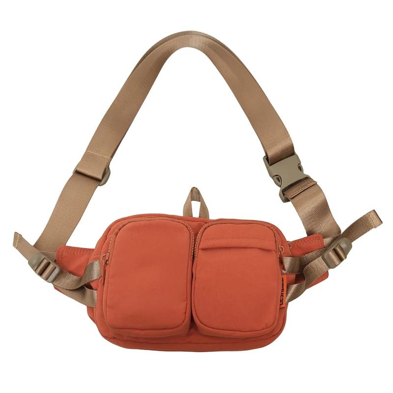 Minimalist Functional Chest Bag for Men and Women  Multiple Pockets  Casual  Small  with Zipper  Crossbody Bag  Simple  Travel  Shoulder Bag