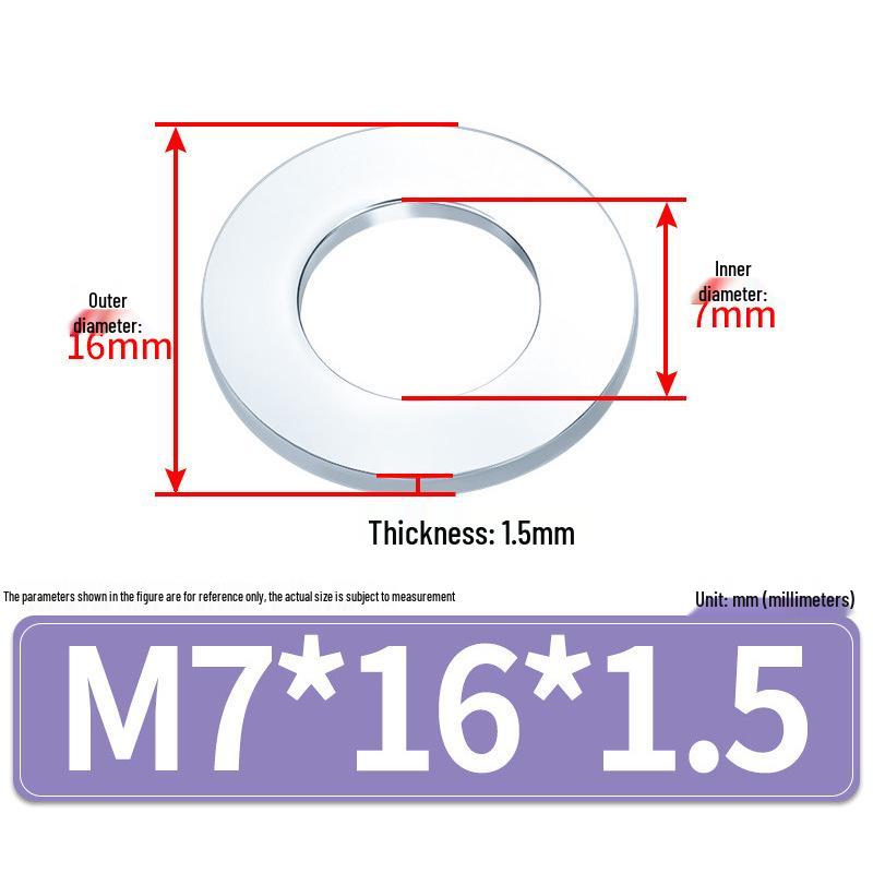 Extra Large Galvanized Metal Flat Washer (Sizes M1.6-M14)