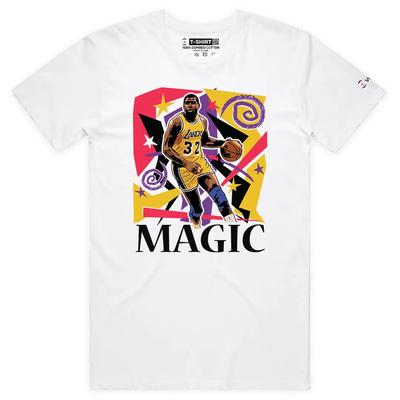 VOICEART Vintage Magic Johnson Retro LAL Grafik-T-Shirt für Basketball-Fans