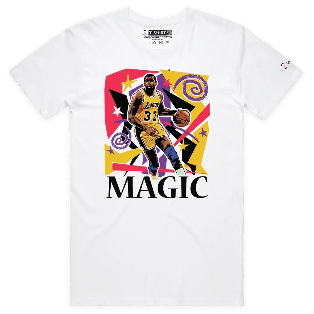VOICEART Винтажная Ретро Футболка с Графикой Мэджика Джонсона LAL для Баскетбольных Фанатов 4XL