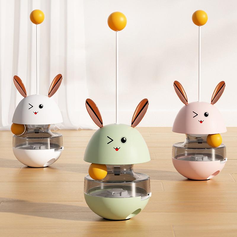 Tumbler Interaktives Katzenspielzeug Leckerli-Futterspender Spielzeug mit rollenden Bällen Lustiger Katzen-Slow-Feeder IQ-Trainingsball für Kätzchen