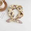 [18 cotton and linen] French high-end bag head small square scarf women's seaside photo silk scarf spring and autumn decorative versatile scarf