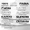 FSNK8 3D Car Decor Fender Emblem Trunk Decal Sticker For Skoda 4x4 Kodiaq Superb Octavia Karoq Kamiq Yeti Karoq Fabia Accessories