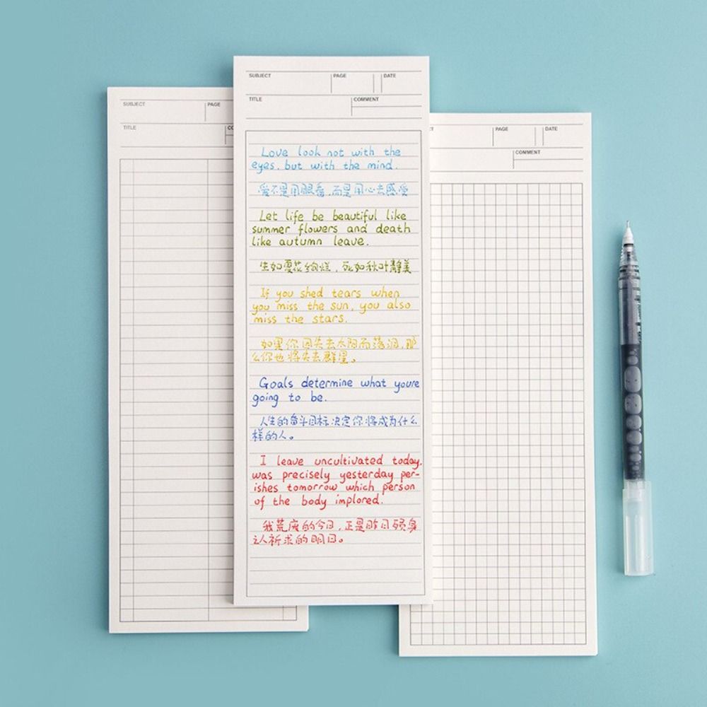 50 Sheets Long Notepad Stationery Writing Note Multi-functional Memo Pad  School Office Supplies
