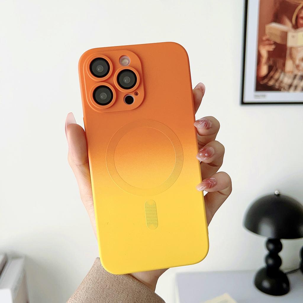 Luxury Magsafe Wireless Charge Gradient Pattern Phone Case For iPhone 15 14 13 12 11 Pro Max Plus Soft Magnetic Silicone Cover