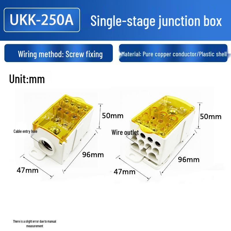 High Current Multi-Out DIN Rail Single-Pole Distribution Box: UKK 80A, 125A, 160A, 250A, 400A, 500A