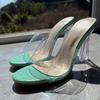 Fashion One-word Belt Sandals Women's Summer Mid-heel Square Toe Open-toe Shoes New Soft Leather Fairy Thick Heel Shoes