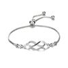 Stylish Personalized Women's Adjustable Micro-Paved Diamond Lucky Number 8 Bracelet