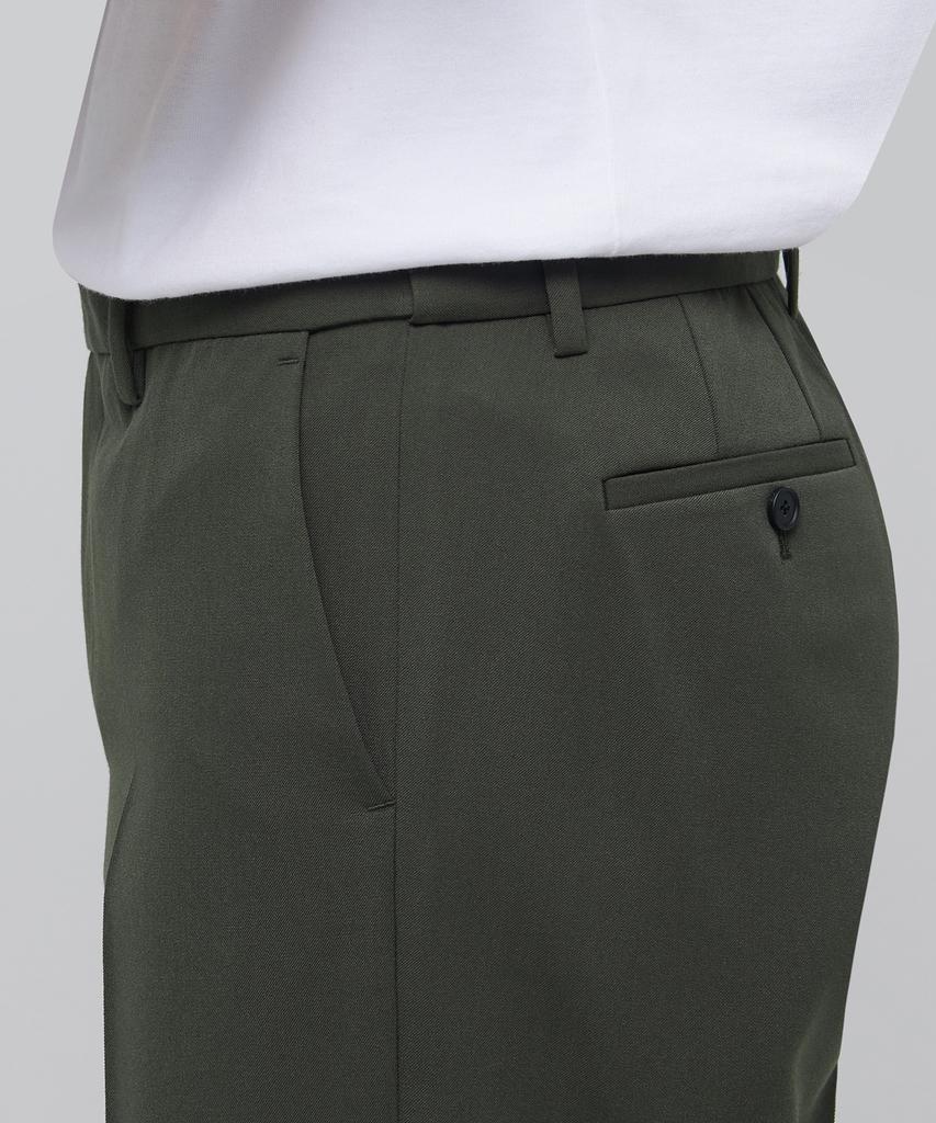 Musinsa Standard Semi-Wide Slit Hidden Banding Slacks [Dusty Khaki]