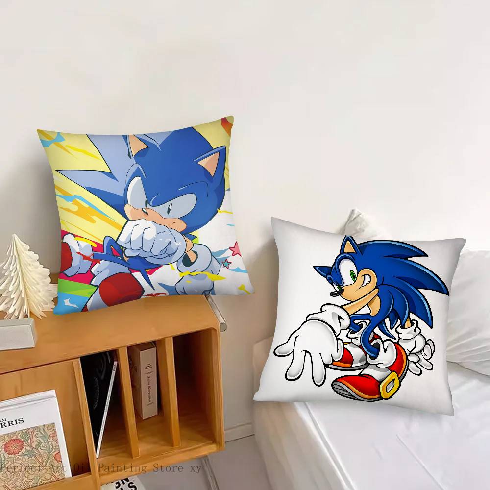 1pc S-SupersonicS-s-SonicS-Game Pillow Case Fashion Square Pillowcase Bedroom Sofa Room Ins Decoration Leisure
