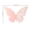 20pcs Butterfly Shape Wedding Hollow Name Place Cards For Wine Glass Table Decoration(Pink)