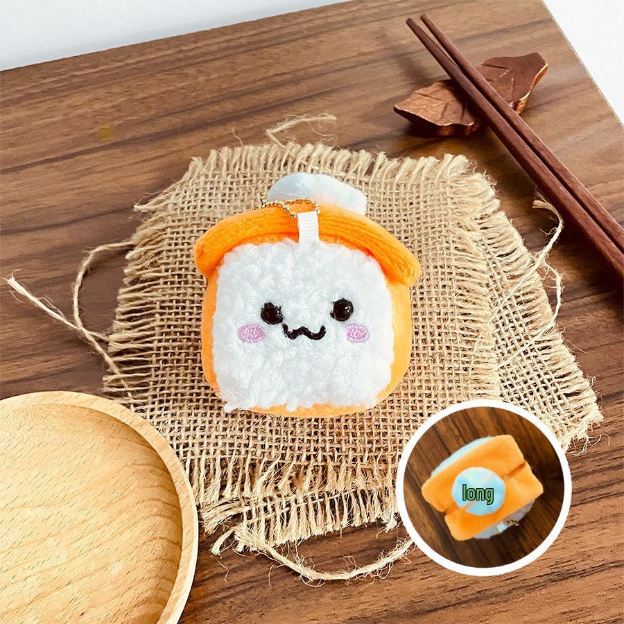 Adorable Plush Food Keychain Set: Cake, Hamburger, French Fries, Croissant, Baguette Dolls