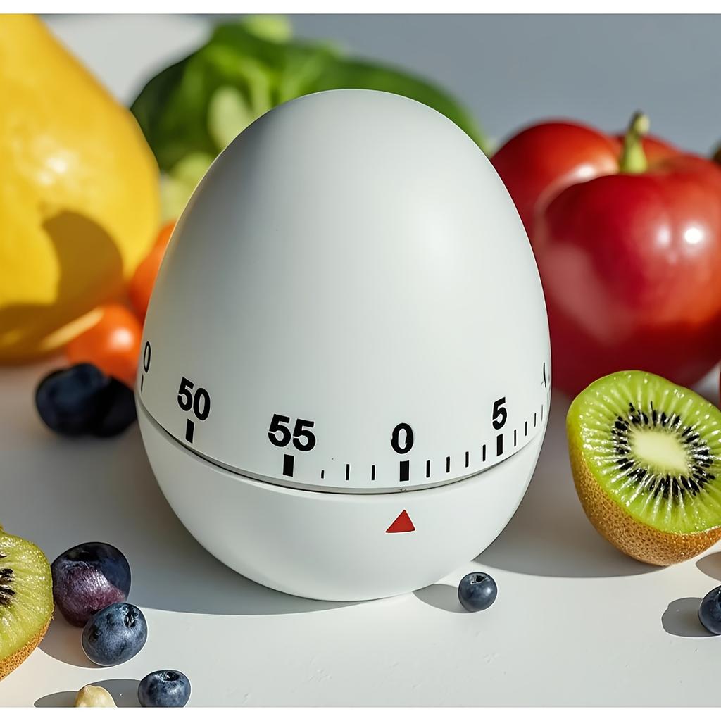 Egg Shaped Timer – Plastic Kitchen And Bedroom Countdown Timer, Playful Design, Classic Kitchen Accessory