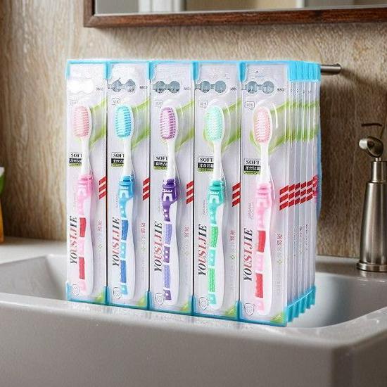 In-Stock Family Pack Antibacterial Toothbrush with Soft, Fine Bristles for Men, Women, and Adults - Home Essential (1-30 Pieces)