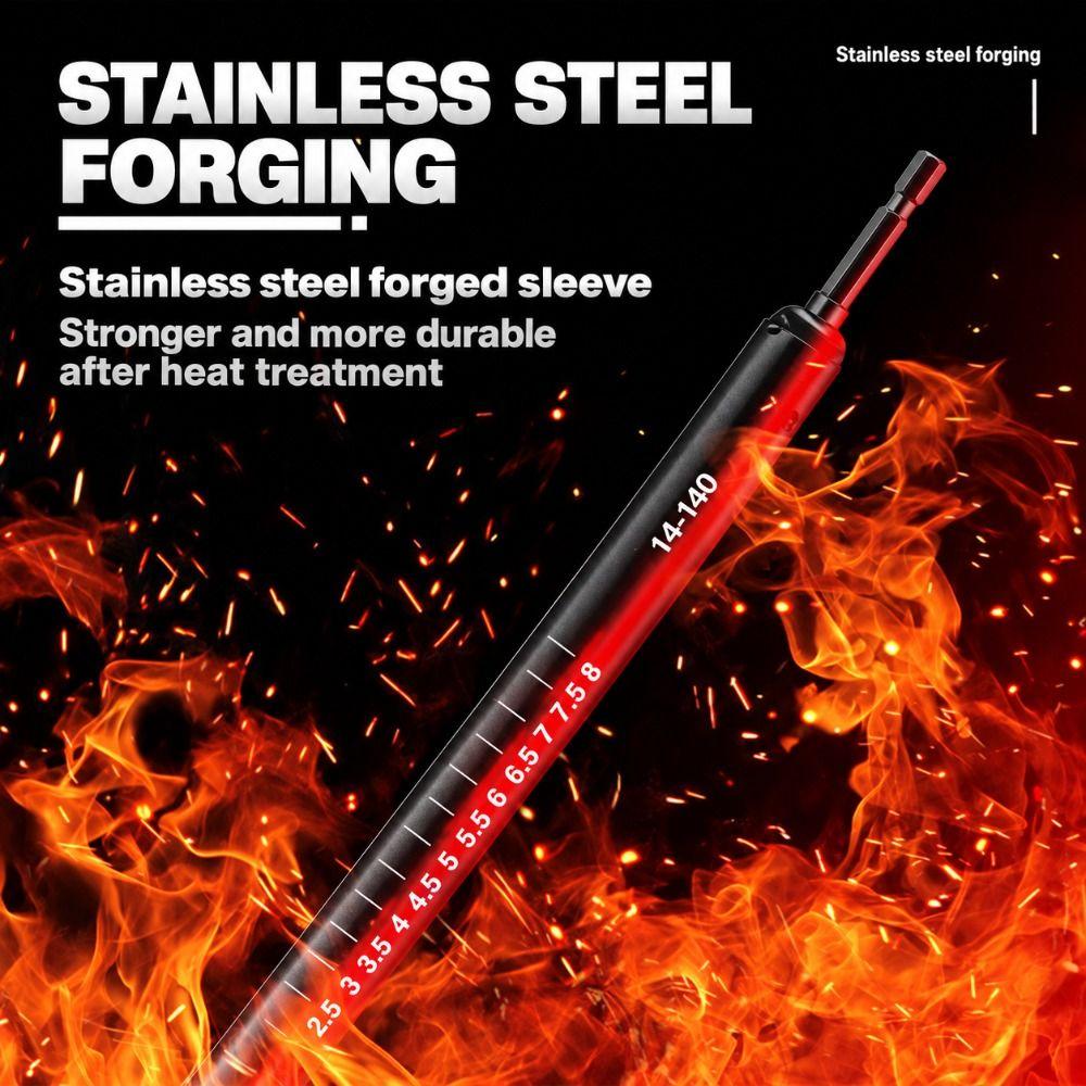 Stainless Steel Hollow Socket Nut Driver Hollow Structure Hex Socket Tool Threaded Rod Adjustment