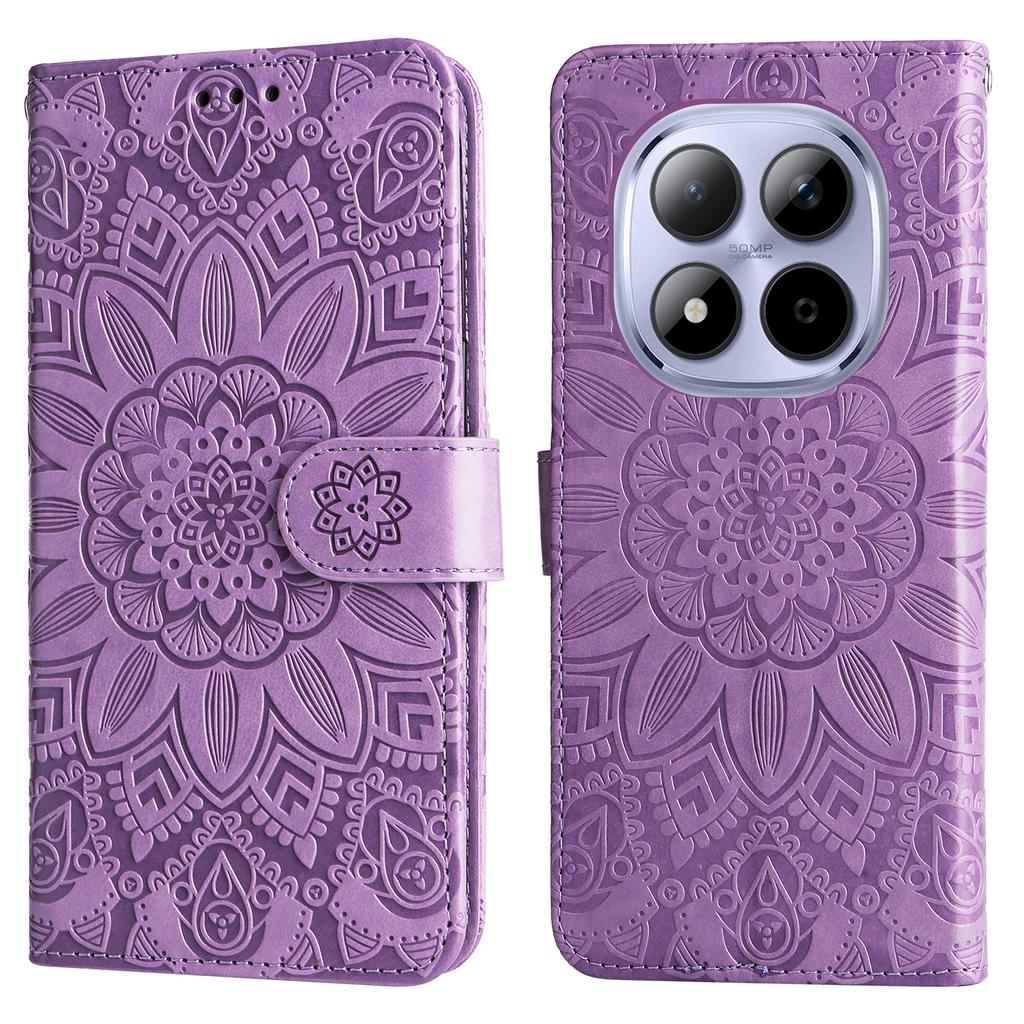 For Xiaomi Redmi Note 15 Pro 5G Case Sunflower Imprint Leather Wallet Phone Cover