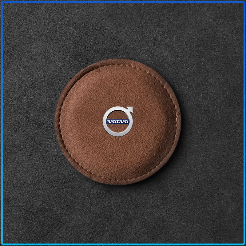 PU Leather Slot Non-slip Coaster Mat Car Cup Holder Pad For Volvo 240 C70 S40 S50 S60 S70 S80 S90 V40 V50 V60 V90 XC40 XC60 XC90 Vnl Truck