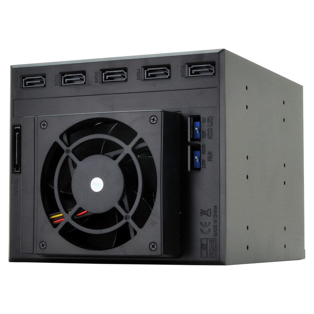 Century iStarUSA Series Removable Rack 5Bay Model V2 BPN-DE BPN-DE350SS-BK2_FP