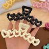 Colorful Love Hair Clip Hollow Shark Clip Creative Heart Hair Claw  Female