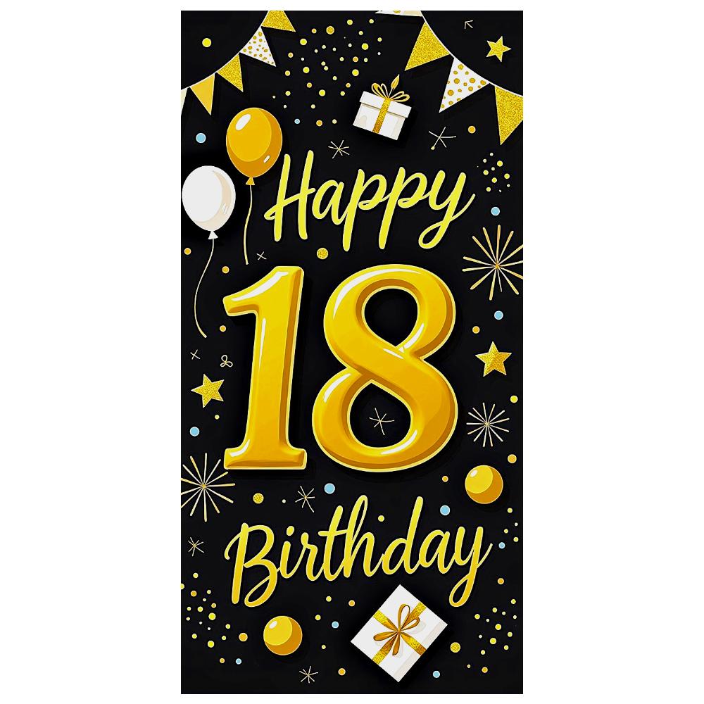 Easy Setup Celebration Banner Happy 18 Birthday Banner Birthday Milestone Banner For Event Decoration Party Decor Birthday