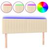 VidaXL LED Headboard Bedroom Furniture Double Bed Accessory Head of Bed Frame Interior Cream 3121853
